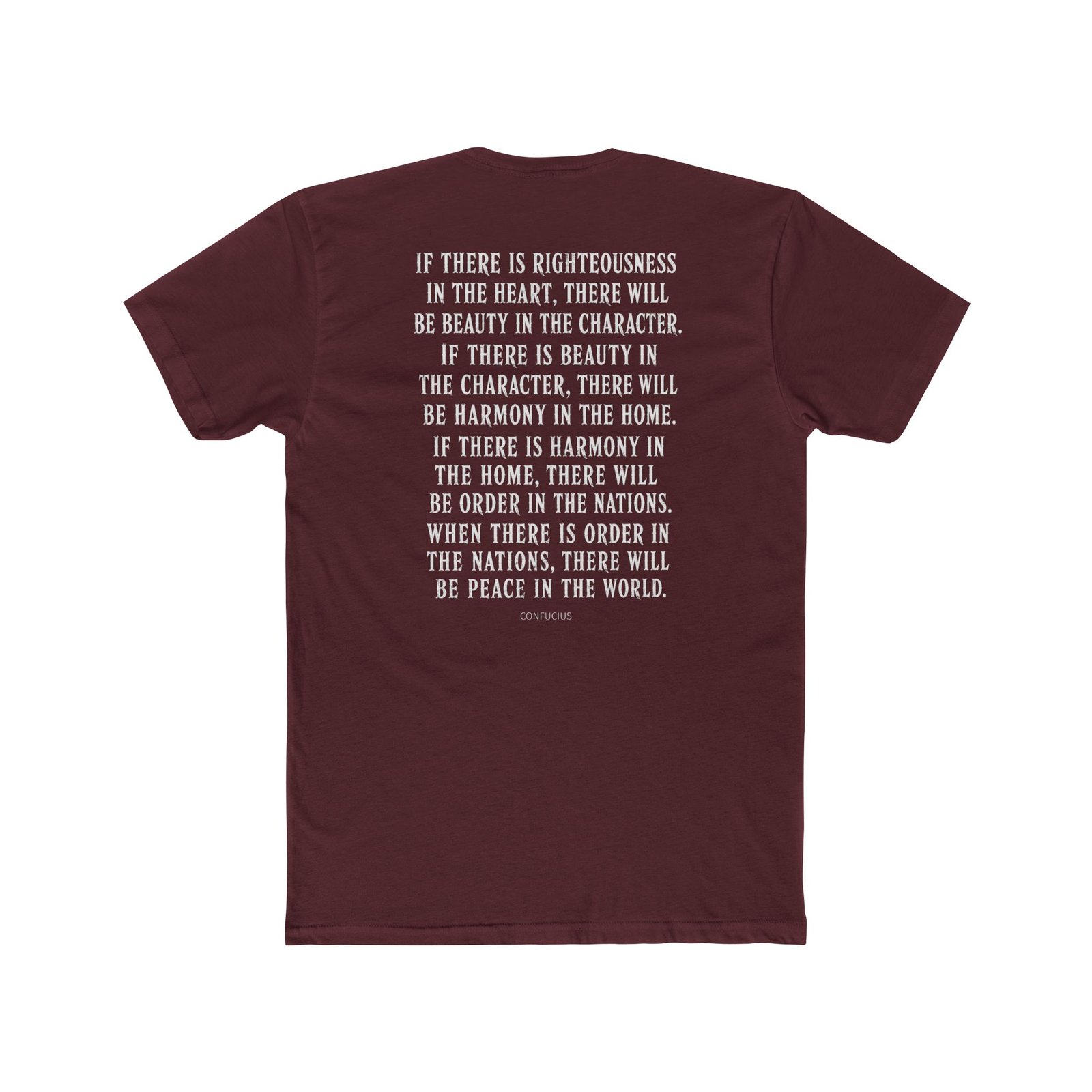 "Peace In The World” Confucius Quote Classic Tee