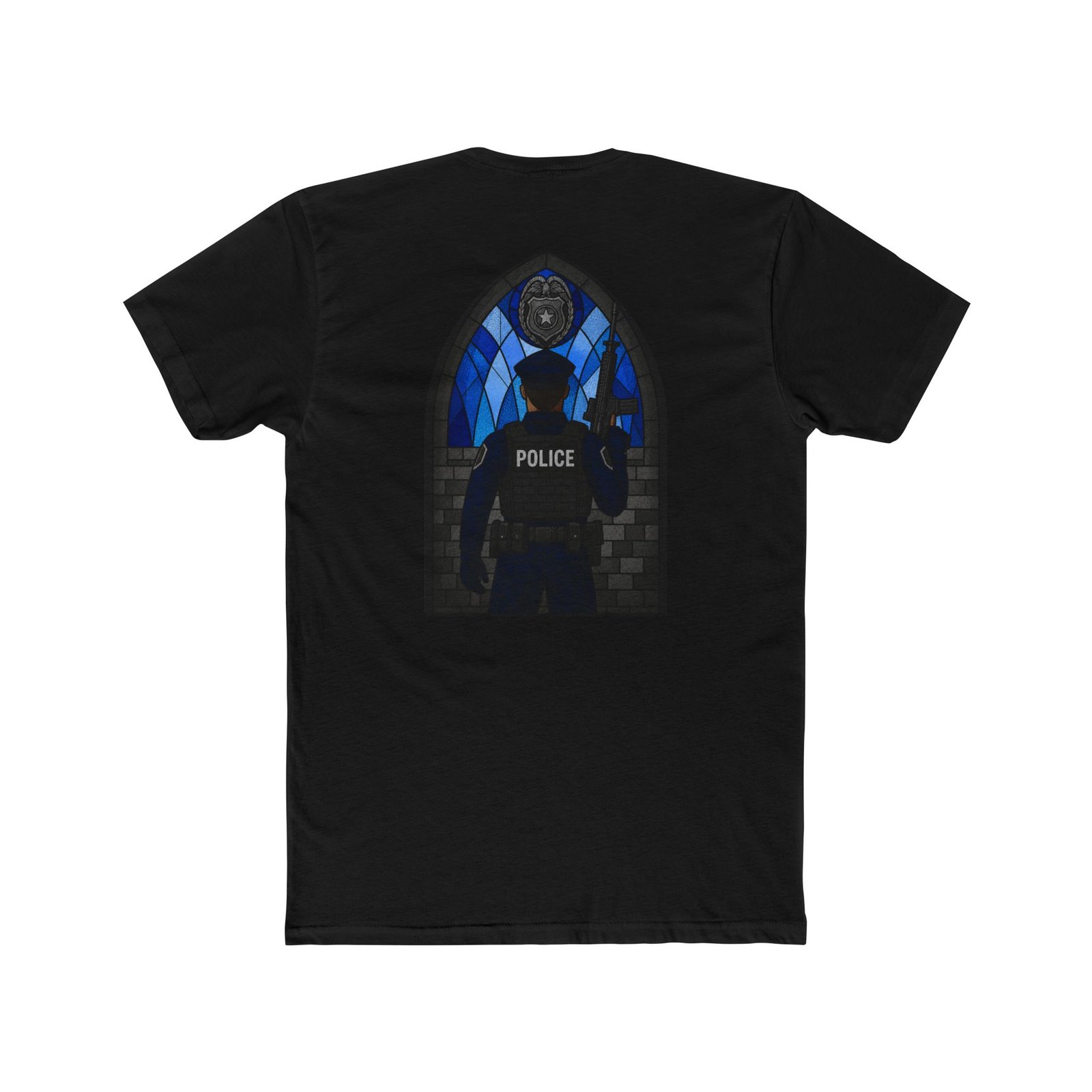 Stained Glass Police Officer Classic Tee