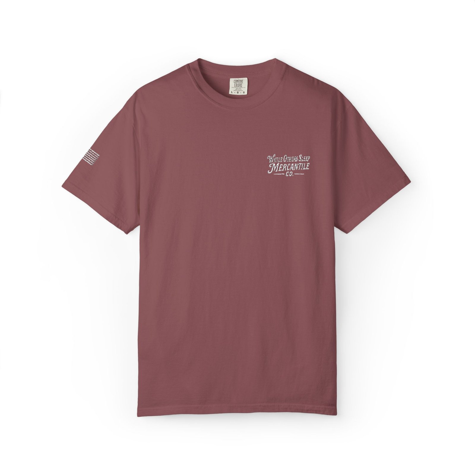 Logo & USA Flag Embroidered Tee