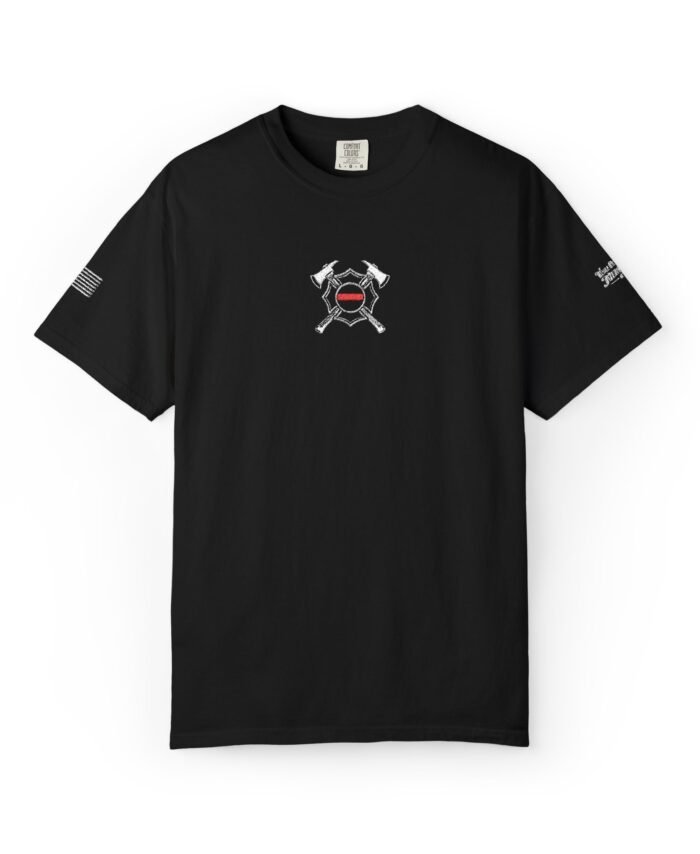 Firefighter Thin Red Line Embroidered Tee