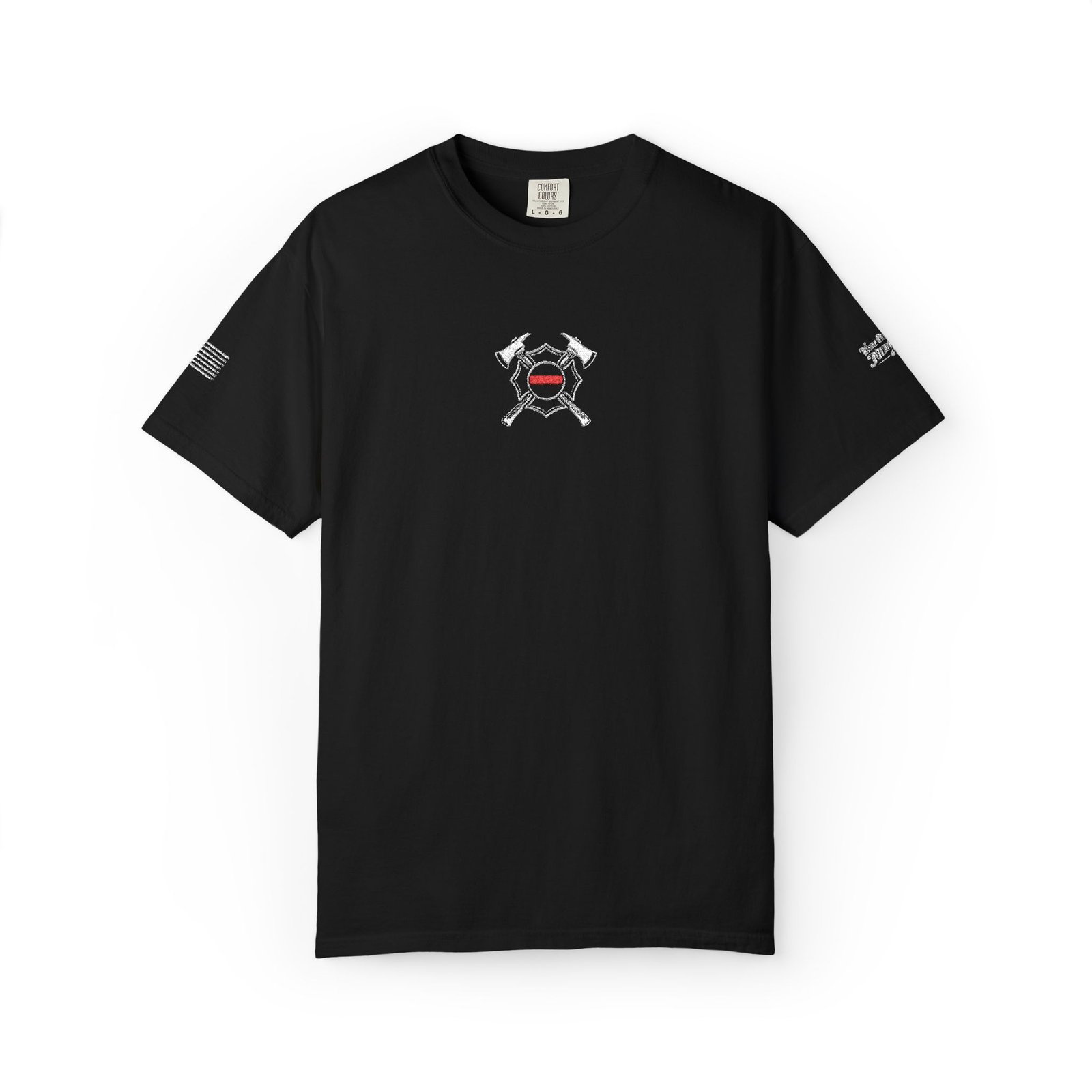 Firefighter Thin Red Line Embroidered Tee