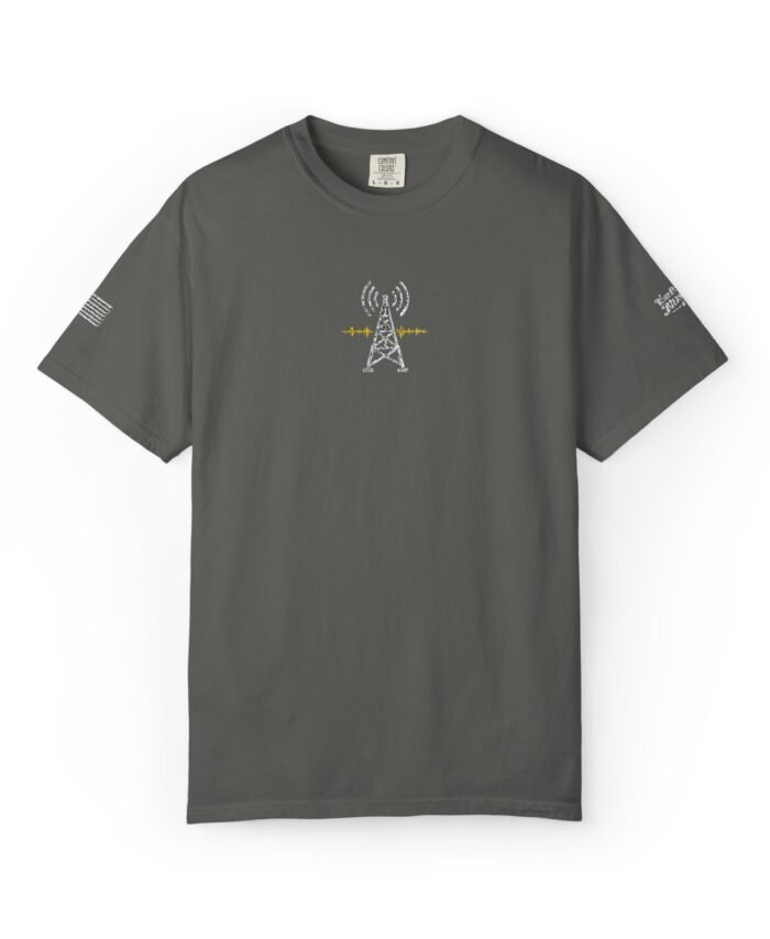 Communications Thin Gold Line Embroidered Tee