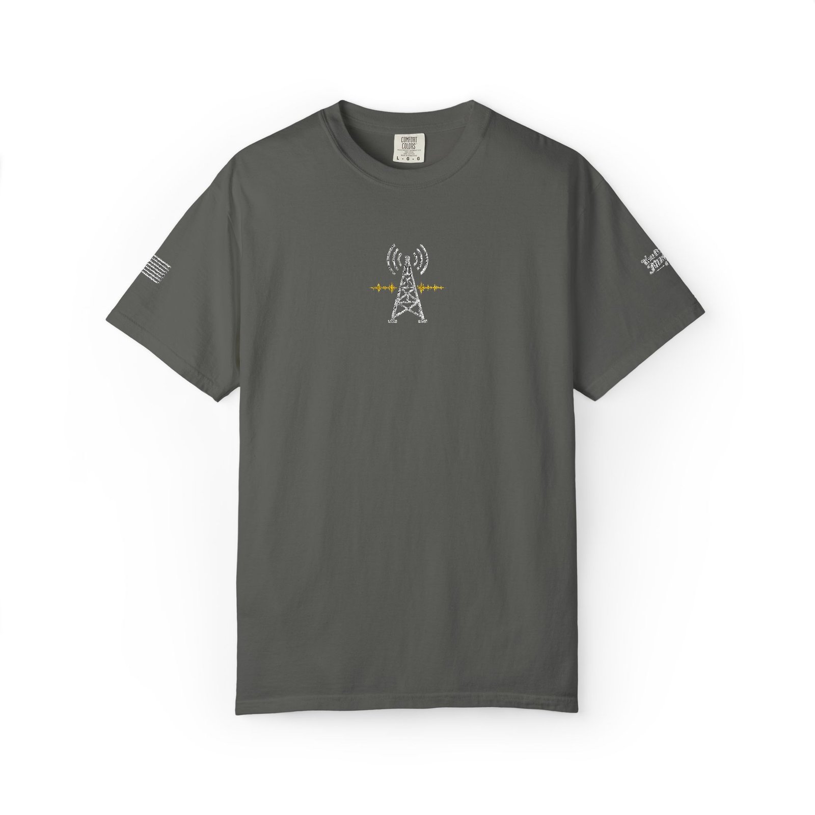Communications Thin Gold Line Embroidered Tee
