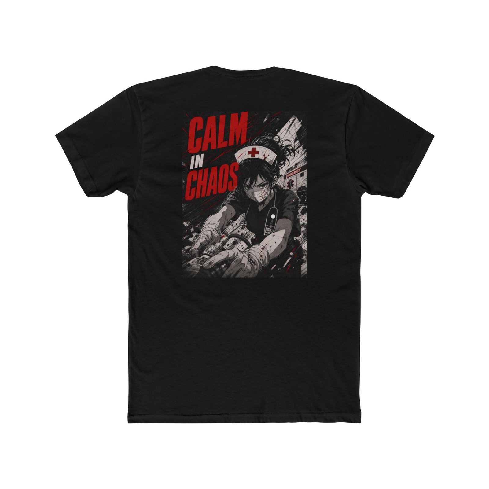 "Calm In Chaos" Anime Style Cyberpunk Classic Tee